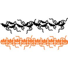 bat and pumpkin halloween borders
