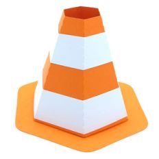 3d construction cone