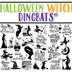 sg halloween witch dingbats font