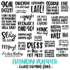 everyday planner font