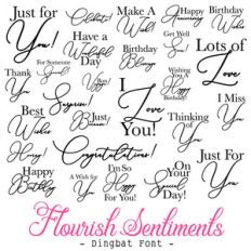 flourish sentiments font