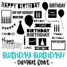 birthday birthday dingbat font