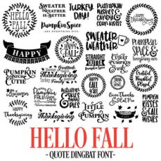hello fall dingbat font