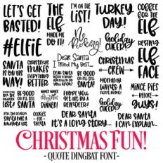 christmas fun dingbat font