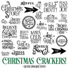 christmas crackers dingbat font