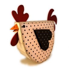 chicken 3d large form heart wing