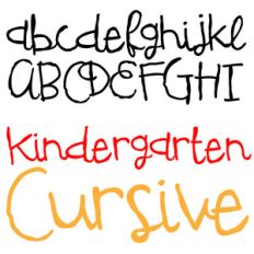 zp kindergarten cursive