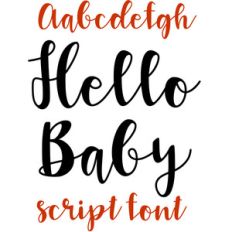 hello baby script font