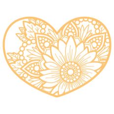 sunflower heart mandala