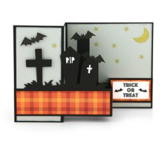 pop up box card halloween headstones