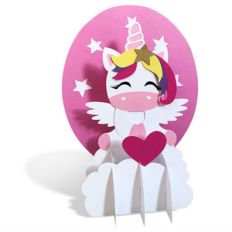 3d unicorn card (flat-folding)