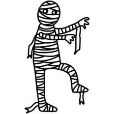 halloween cute mummy papercut