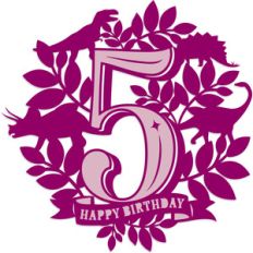 happy birthday 5 dinosaur