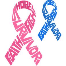 cancer ribbon words