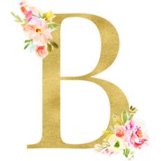 flower letter b monogram