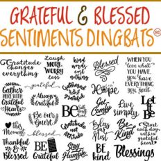 sg grateful and blessed sentiments dingbats