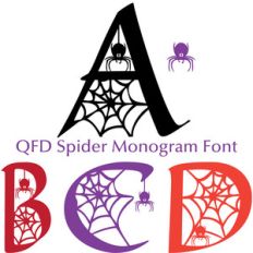 qfd spider monogram font
