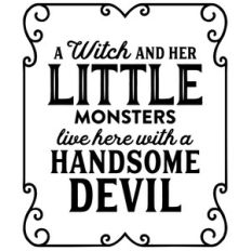 a witch and her little monsters