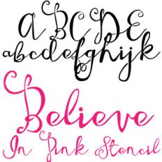 zp believe in pink stencil