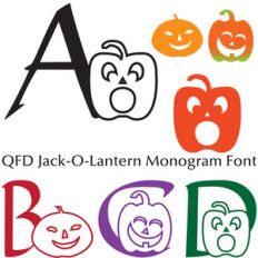 qfd jack-o-lantern monogram font
