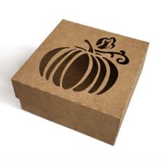 autumn box with pumpkin