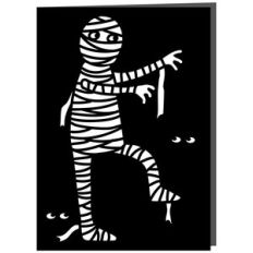 mummy halloween monster card