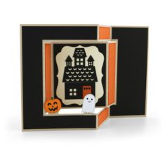 shutter card halloween scene