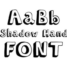 shadow hand font