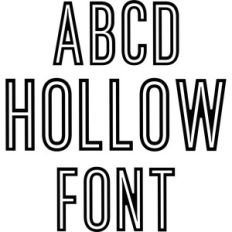 hollow font