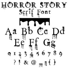 horror story serif font