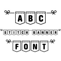 stitch banner font