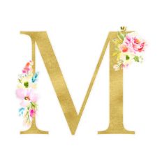 m floral monogram