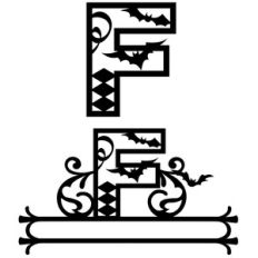 halloween monogram and nameplate f