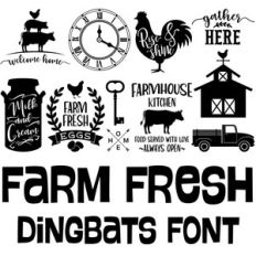 farm fresh dingbats font