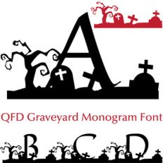 qfd graveyard monogram font