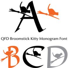 qfd broomstick kitty monogram font