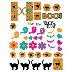 halloween cat topper and stickers
