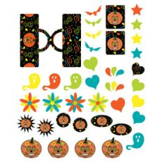 halloween pumpkin topper and stickers