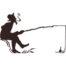 old fisherman silhouette