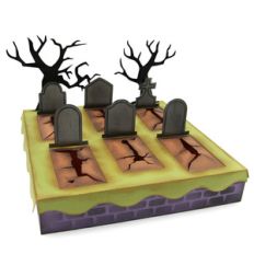 3d halloween graveyard