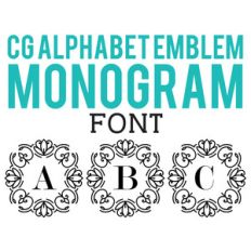 cg alphabet emblem monogram font