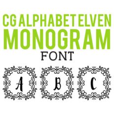 cg alphabet monogram elven
