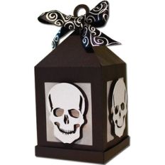 skull hanging tea light lantern
