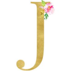 floral letter j monogram
