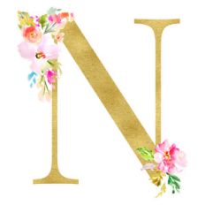 floral monogram n