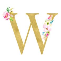 floral w monogram