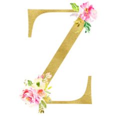 flower alphabet z monogram