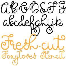 kb fresh-cut foxgloves stencil