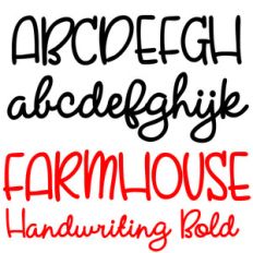 pn farmhouse handwriting bold