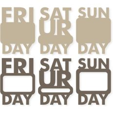 3x4 weekdays cards